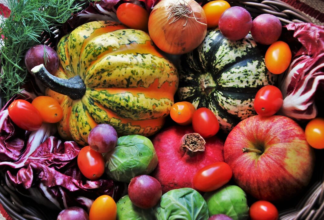 Die Ernährung von Menschen mit Blutgruppe II sollte aus Gemüse und Obst bestehen. 